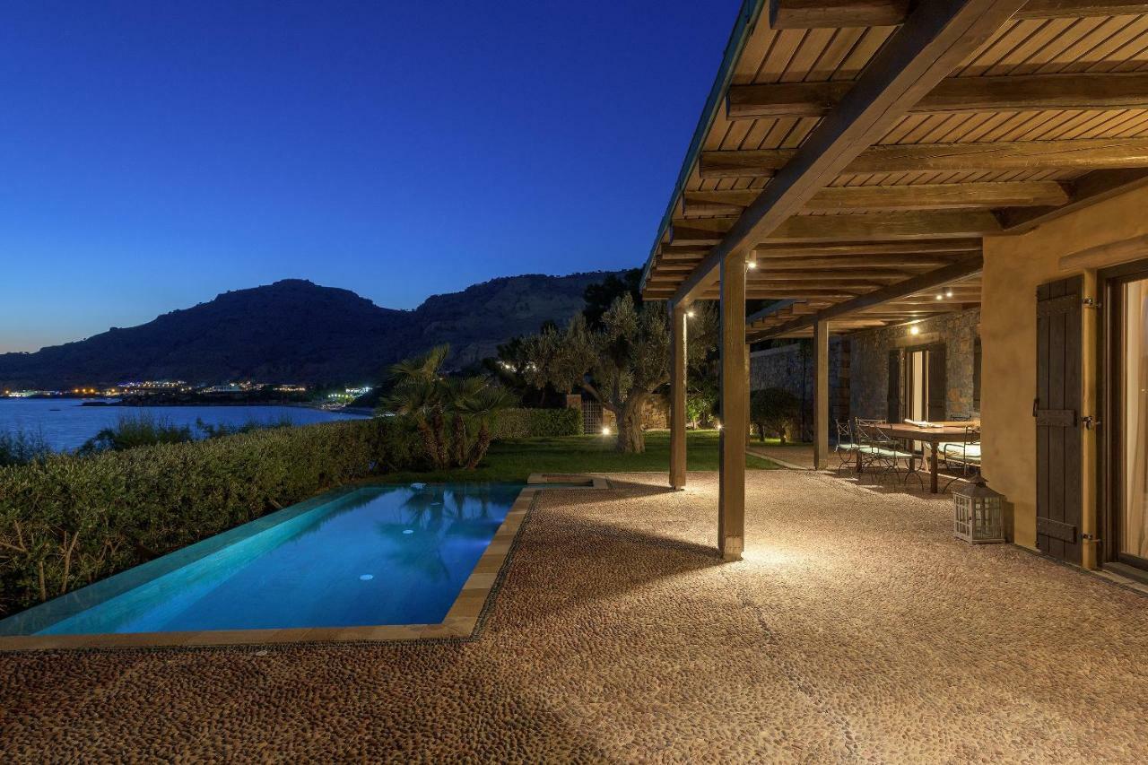 Aquavisionaire Beach Front Villa Líndos Exterior foto